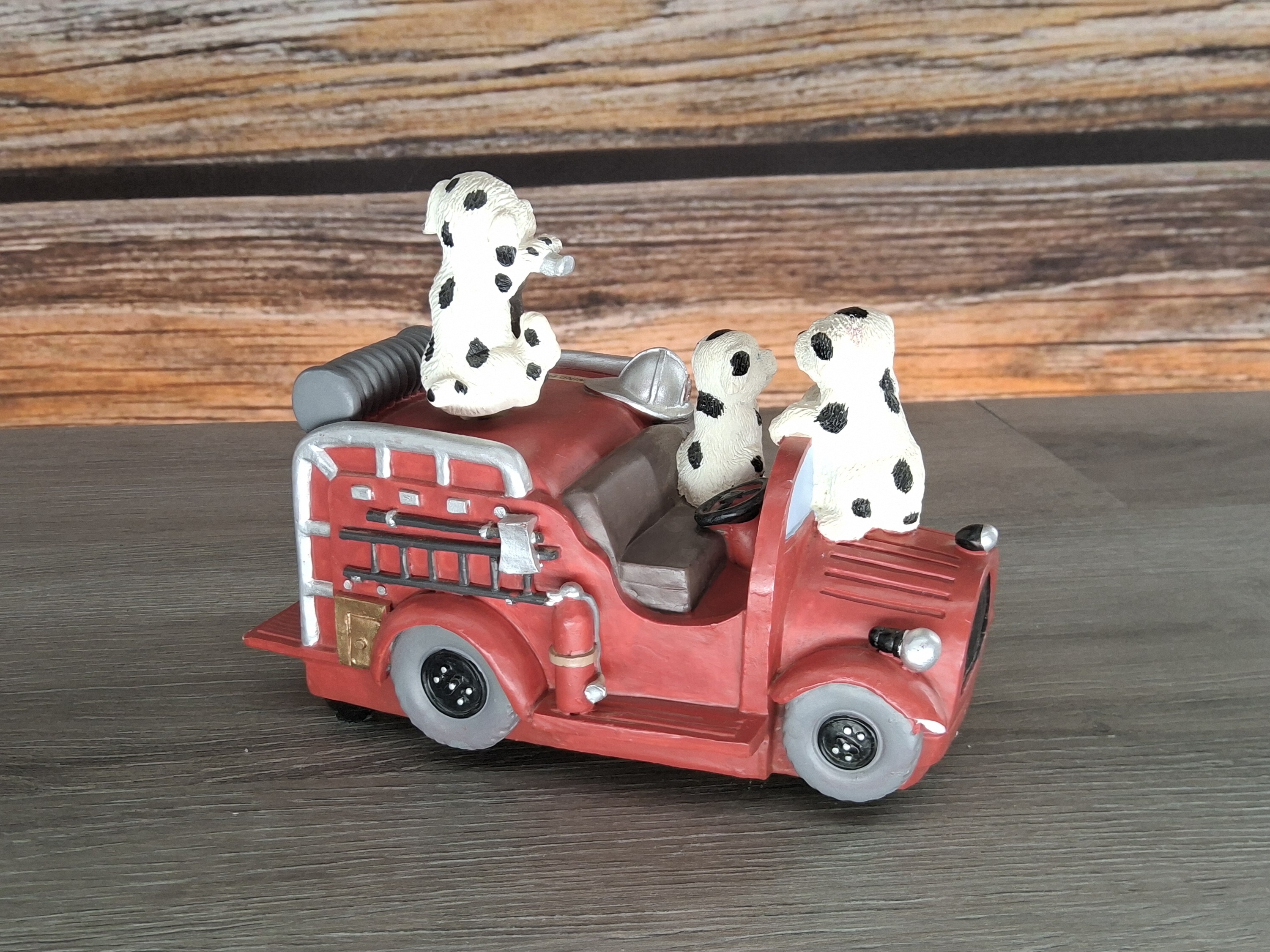 San Francisco Music Box Co. Dalmatian Fire Truck Figurine