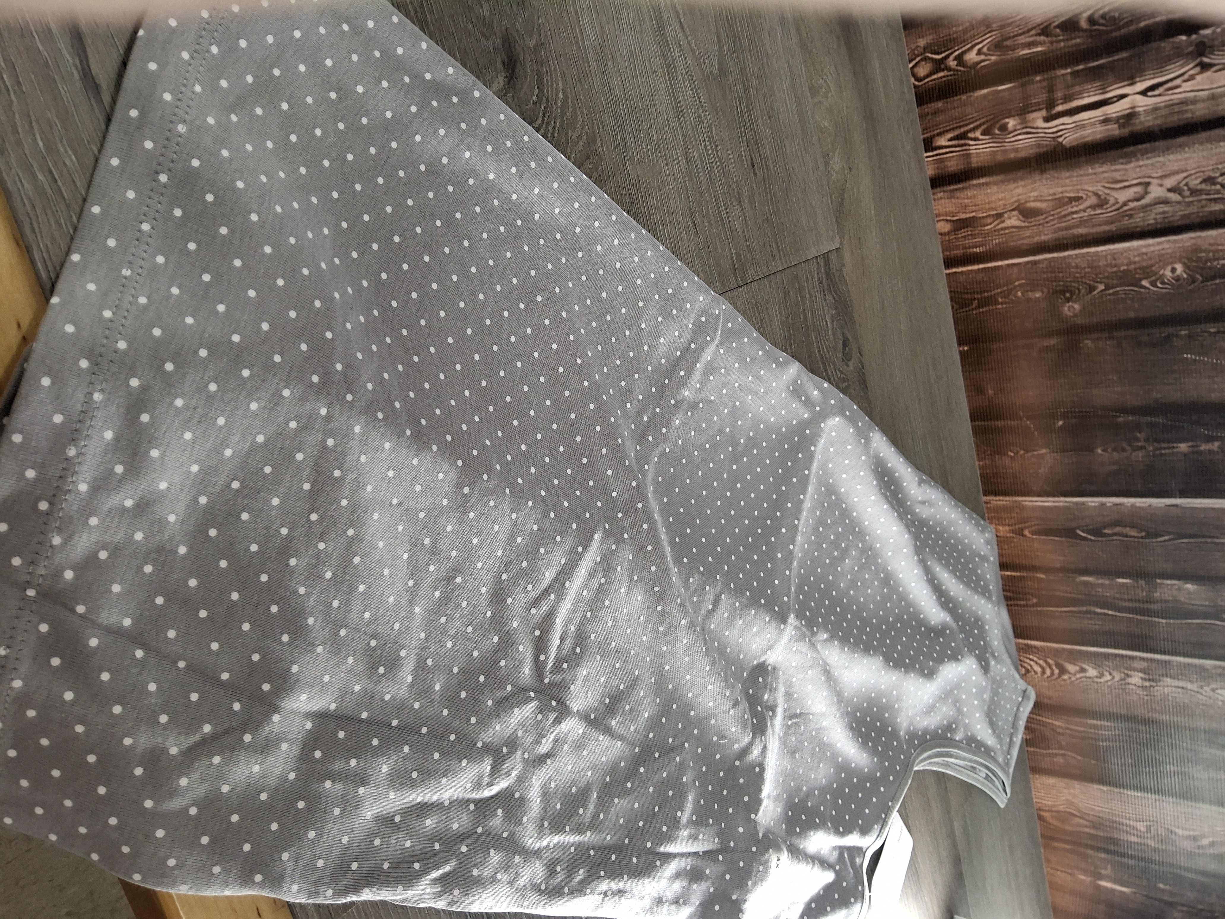 CJ Banks Plus Size 3X Gray White Polka Dot NWT