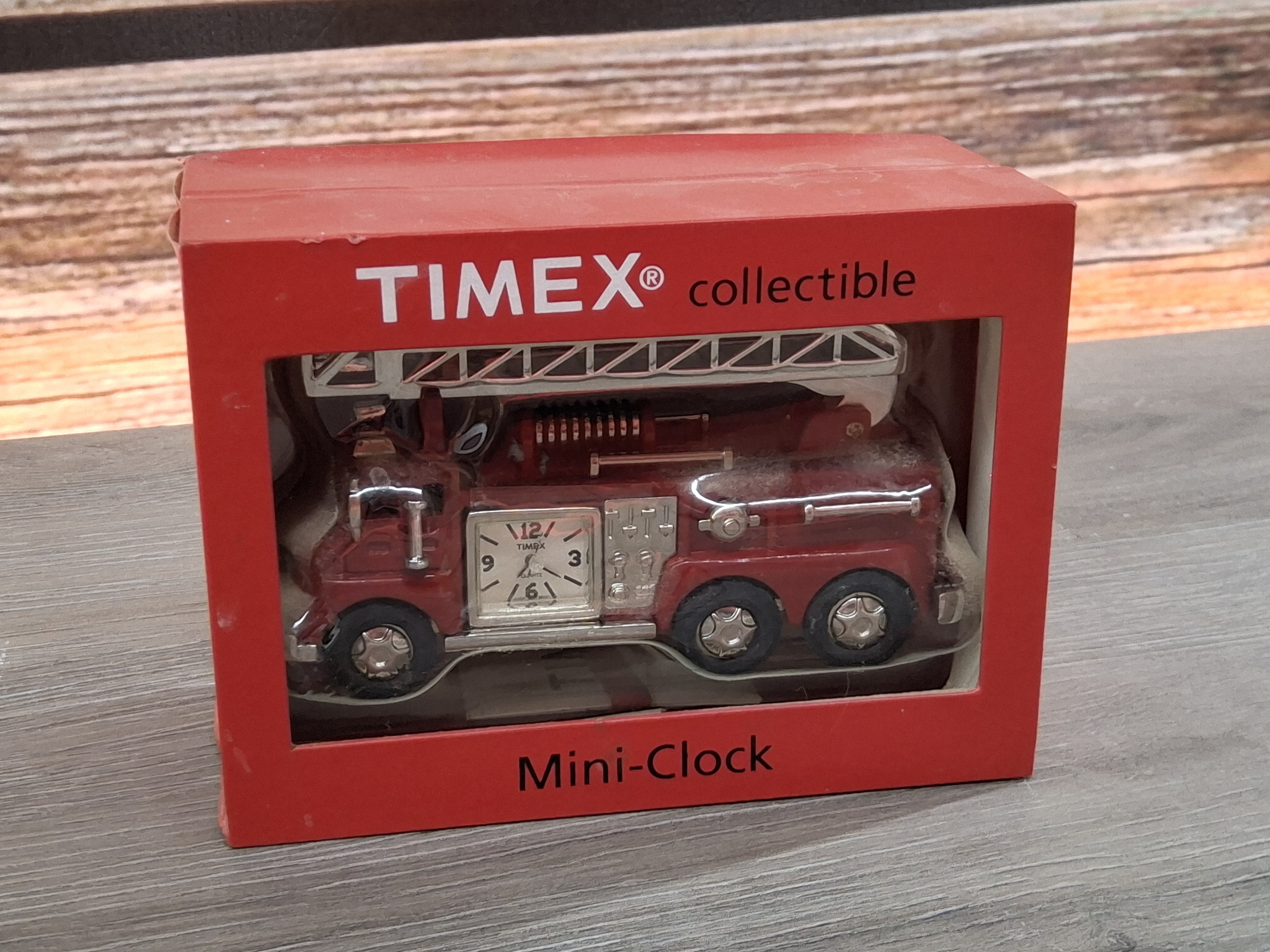 NIB Timex Collectible Mini-Clock Red Fire Truck Ladder Engine TMX362T