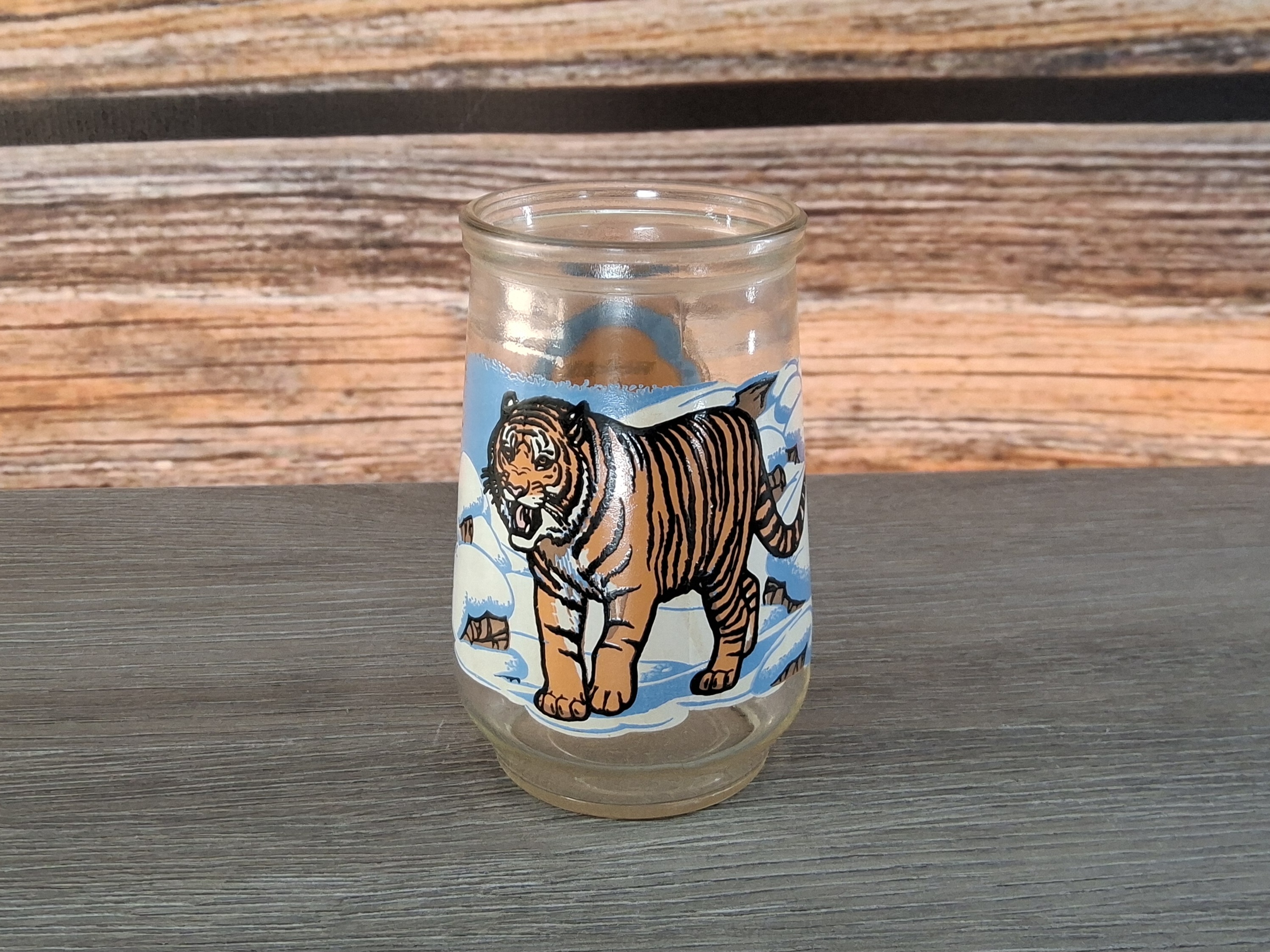 Vintage Welch's Jelly Jar Siberian Tiger World Wildlife Fund Endangered