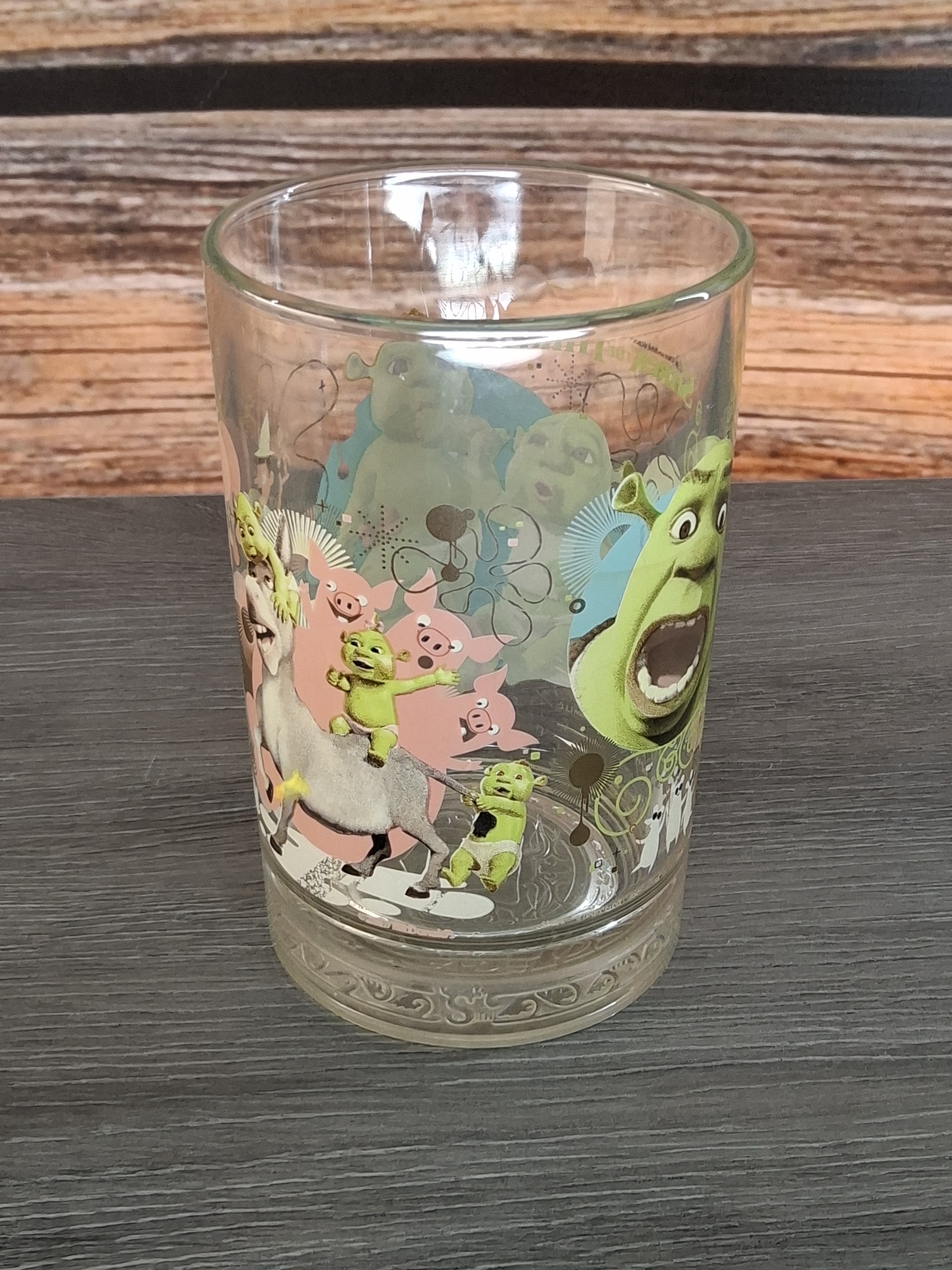 Vintage 2007 McDonald's Shrek the Third Baby Ogres Donkey Collector Glass