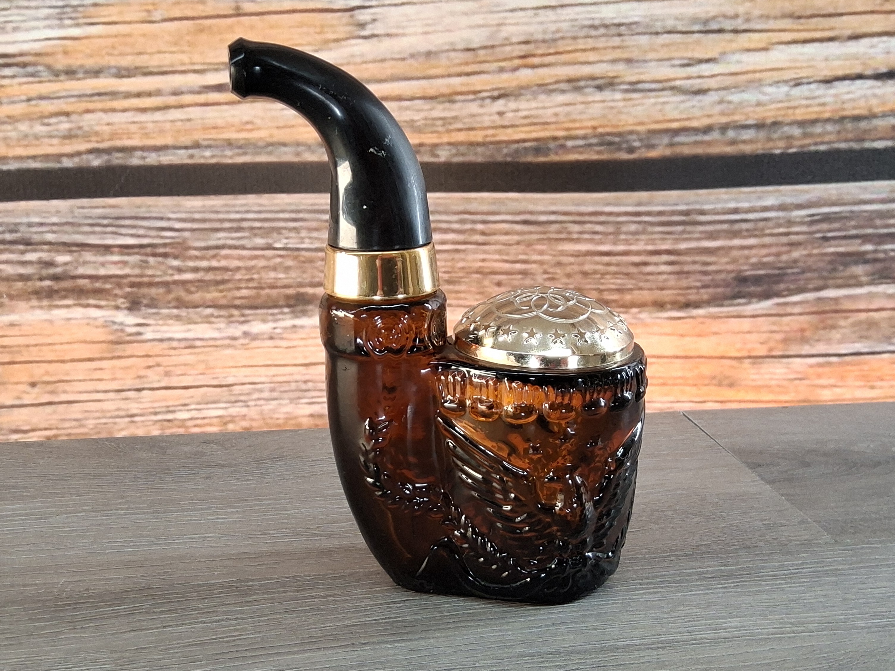 Vintage Avon American Eagle Pipe Cologne Decanter Wild Country 5 oz