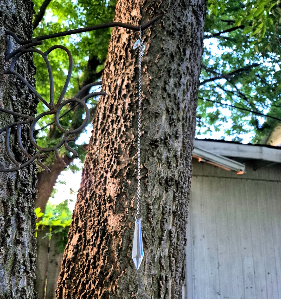 Teardrop glass suncatcher