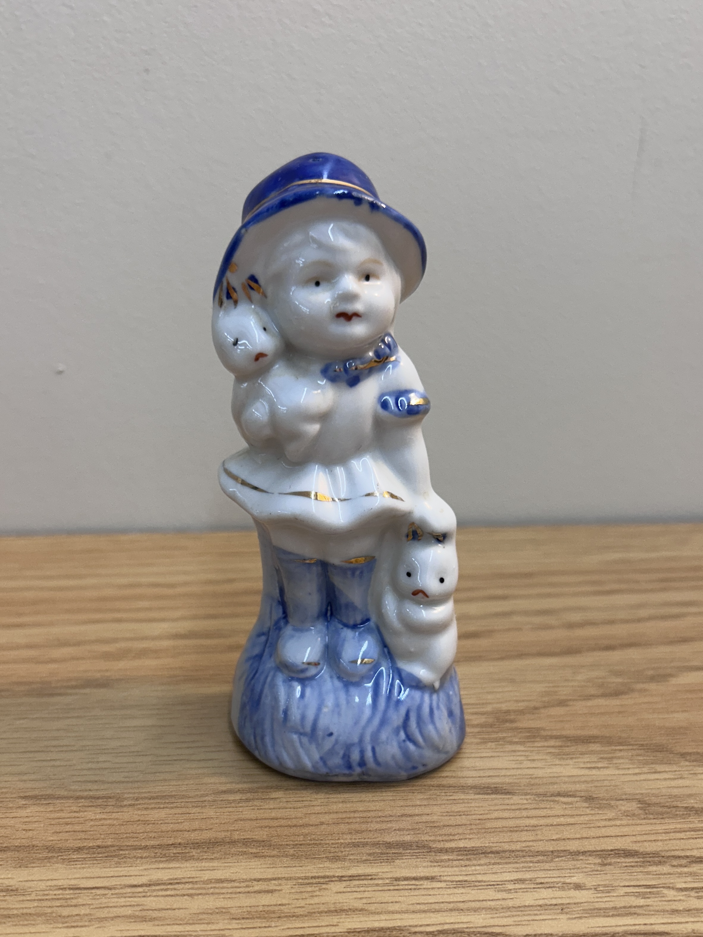 Porcelain Girl in Blue Hat Figurine