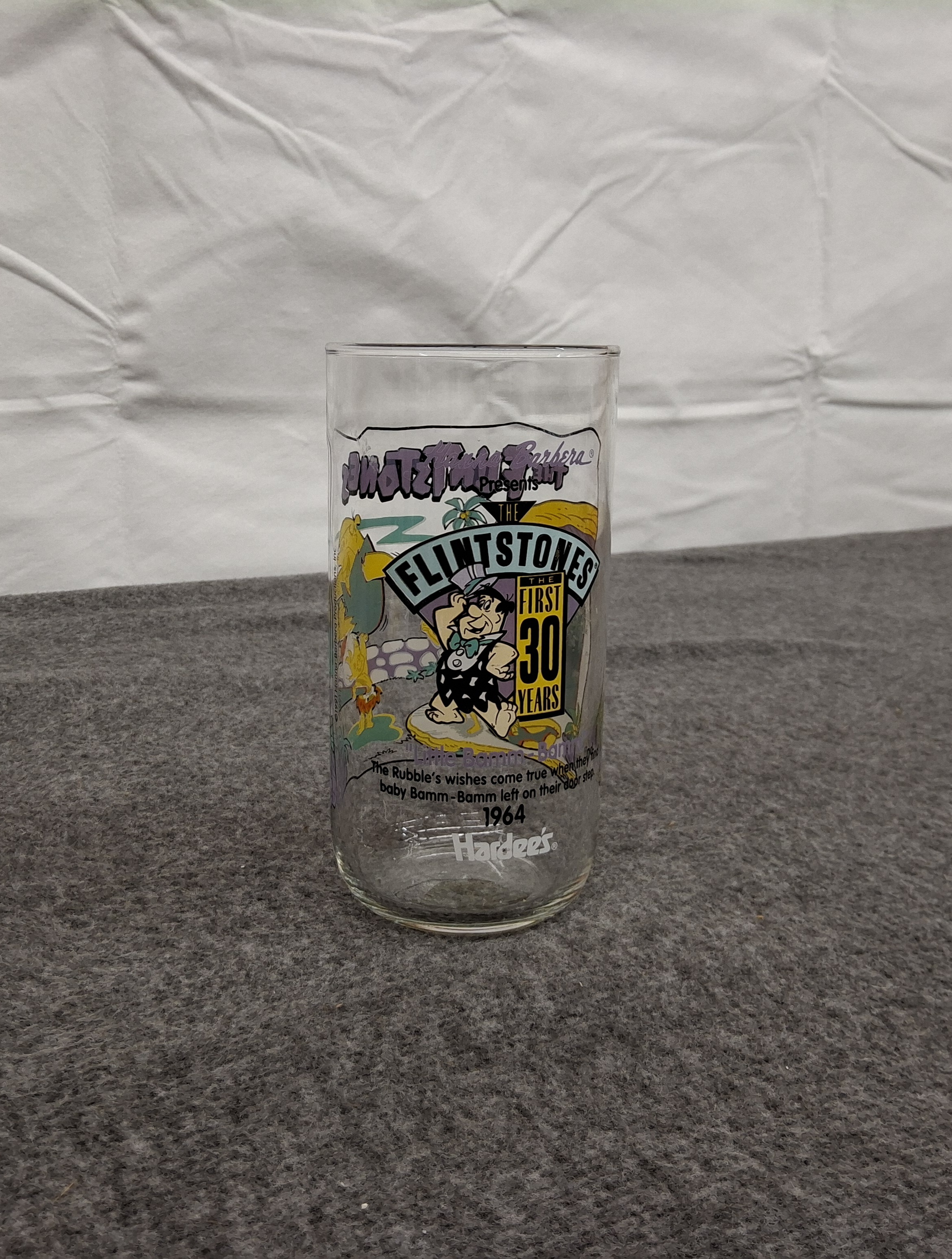 Flintstones 30th Anniversary 1964 Hardee’s Collector Glass