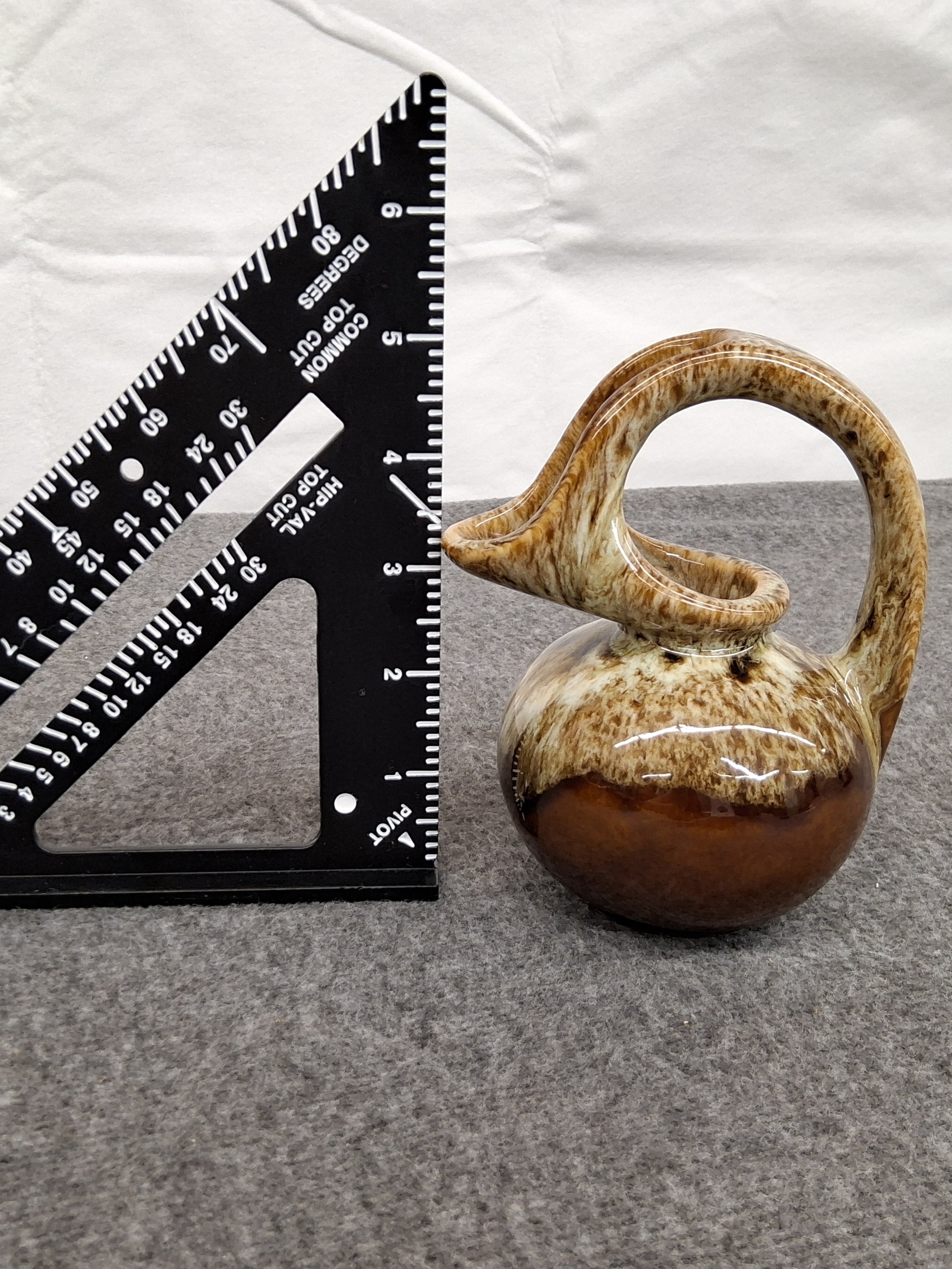 Frankoma Pottery Brown Drip Wedding Vase – Small