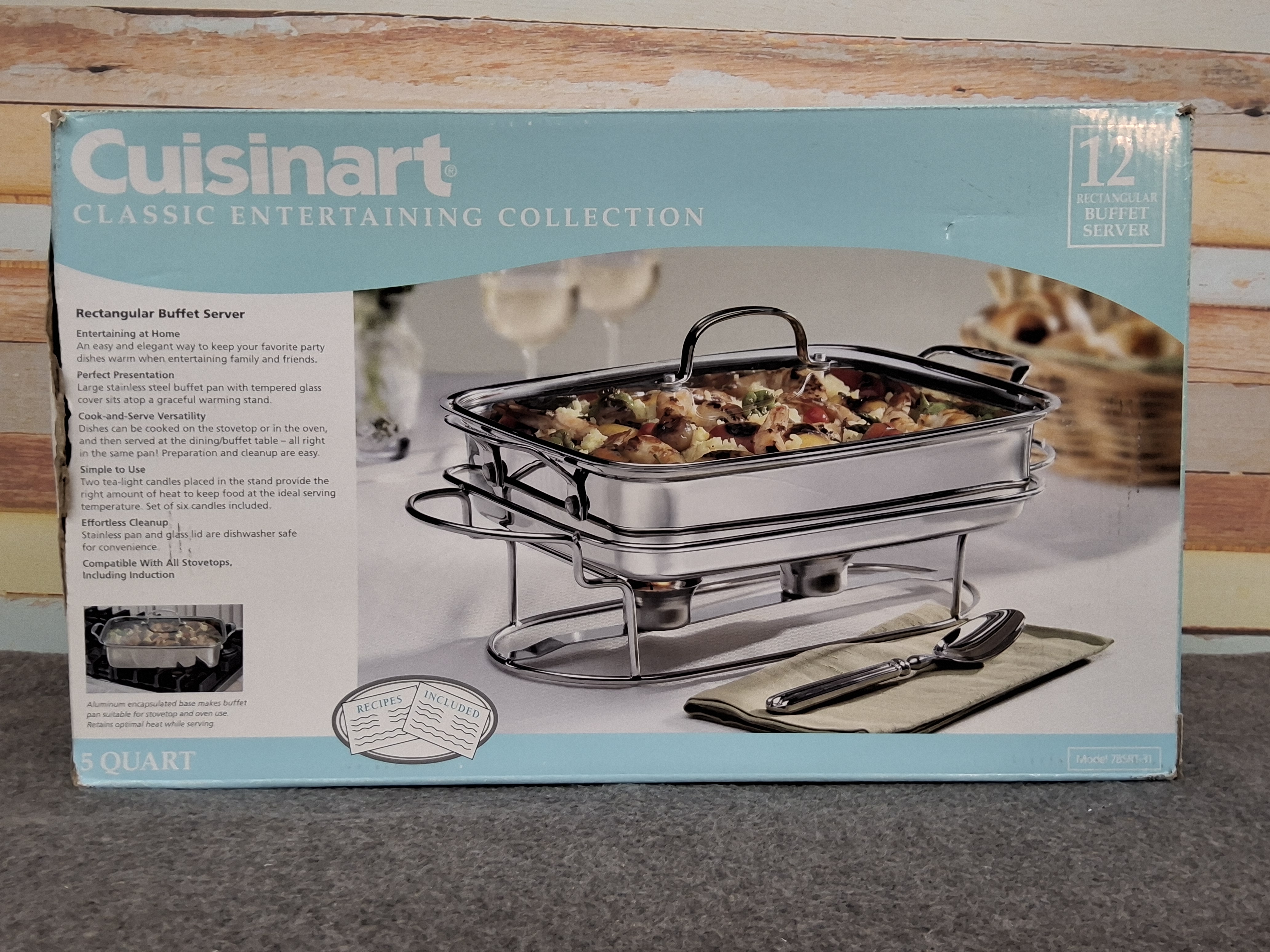 Classic Entertaining Collection 12" Rectangular Buffet Server