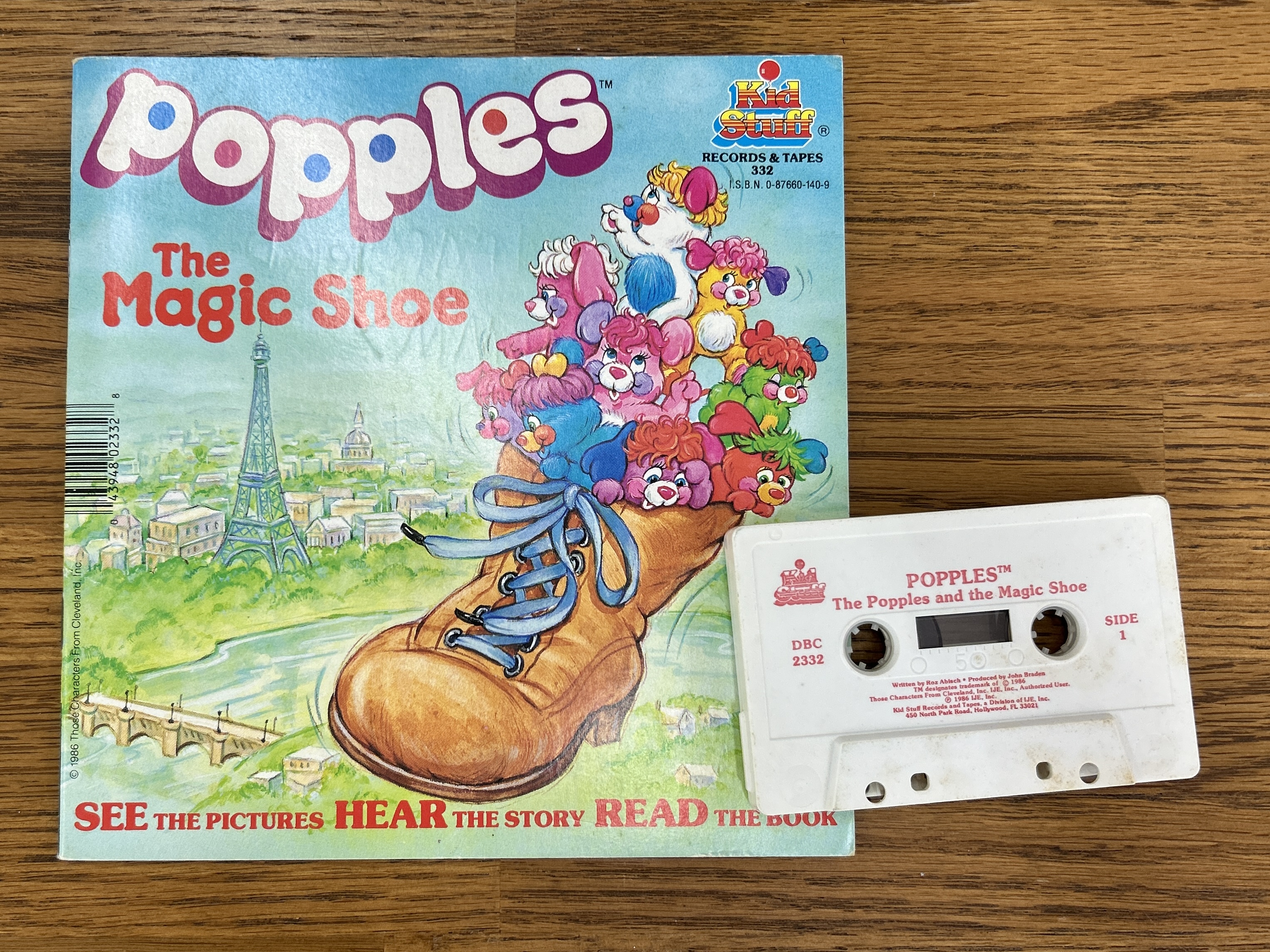 Read Along Book With Cassette Tape Popples and the Paper Route