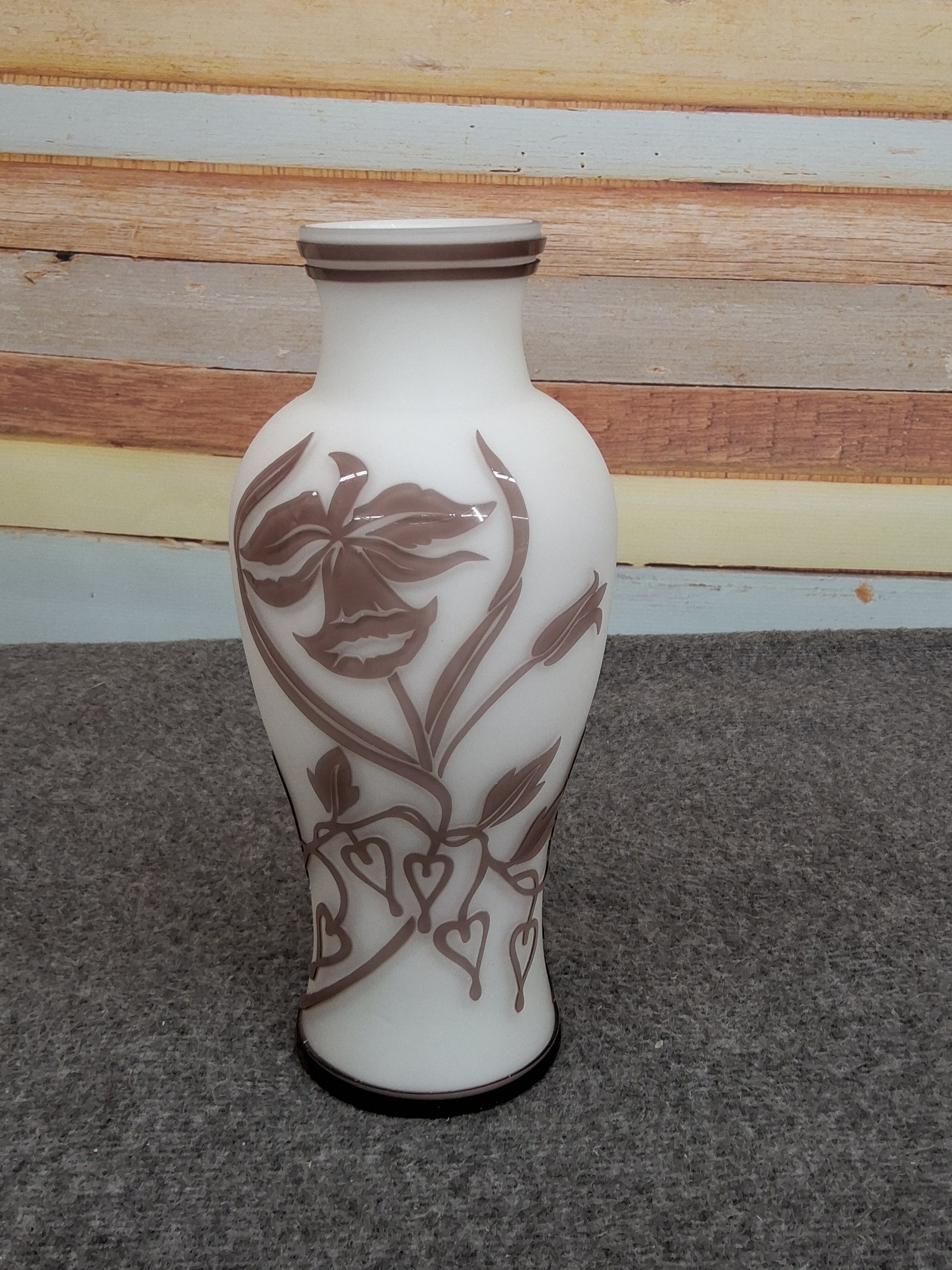 Gorham Spring Blush 9" Crystal Vase – Pink Floral Design