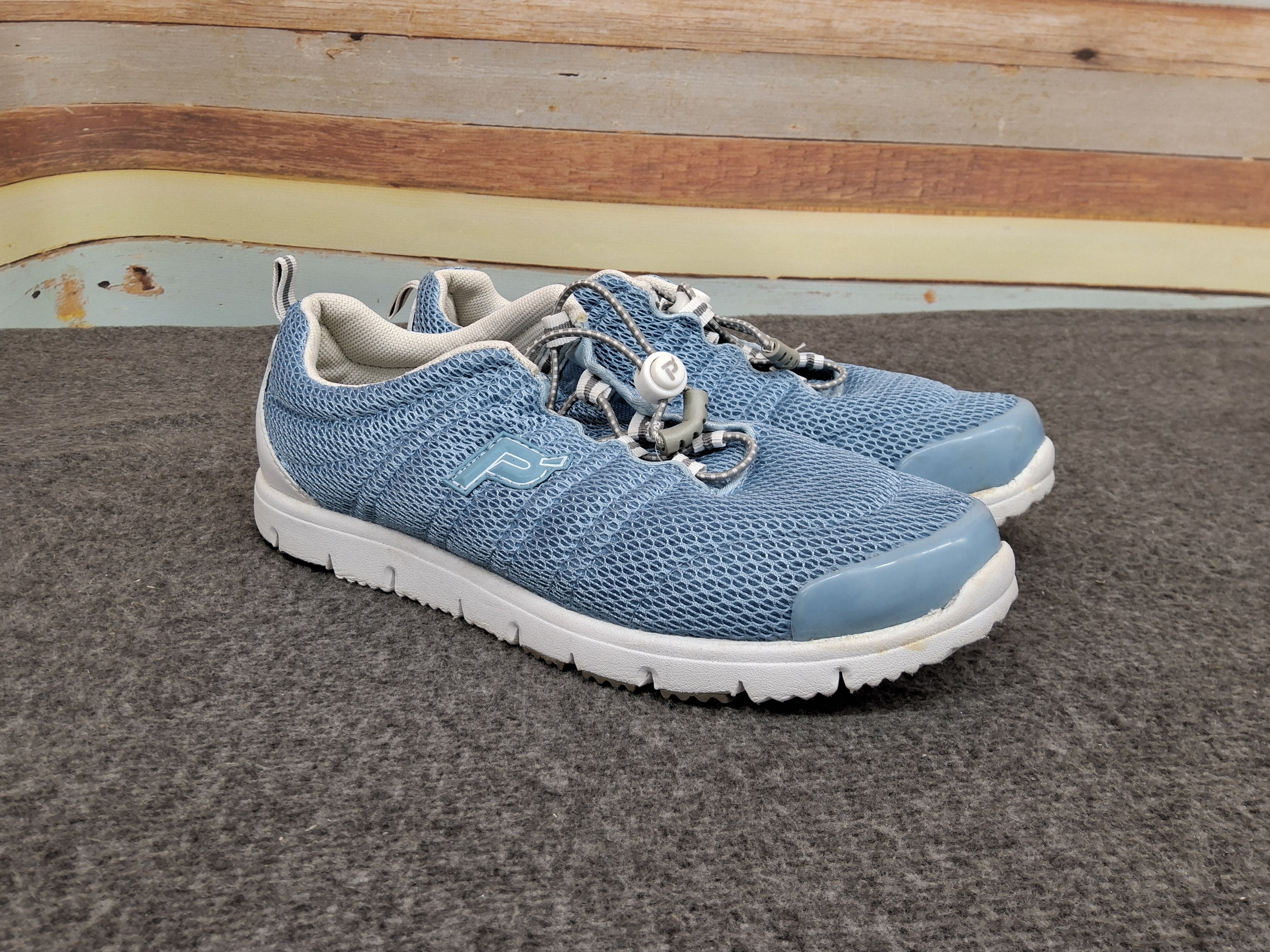 Propet Blue Mesh Slip-On Walking Shoes – Women’s 8W