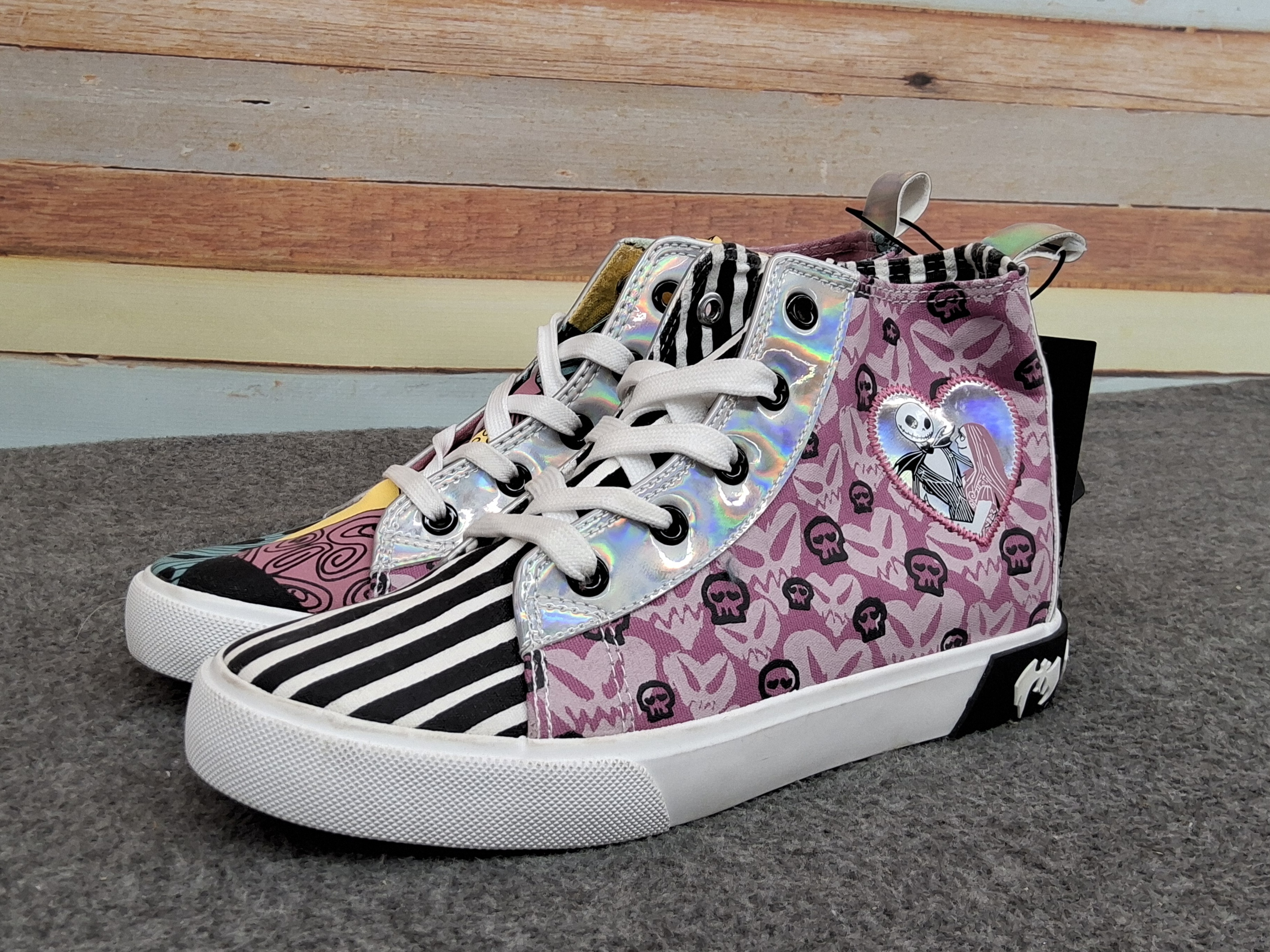 Disney Nightmare Before Christmas Jack & Sally High Top Sneakers - Kids Size 5