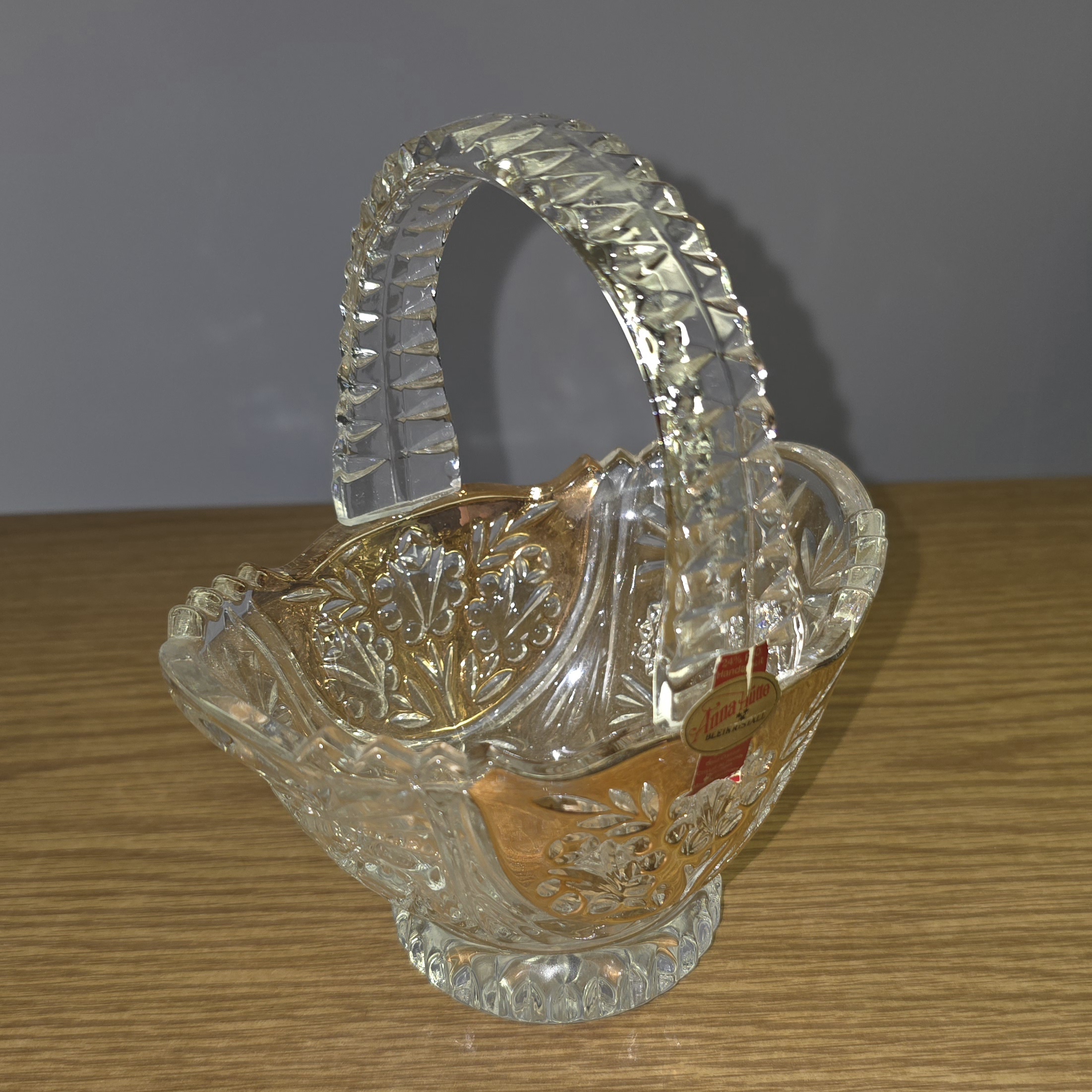 Anna Hütte Lead Crystal Hand-Cut Basket – Germany